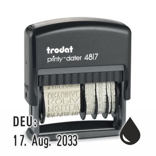 Trodat Printy 4817 JOURS DE LA SEMAINE (allemand)